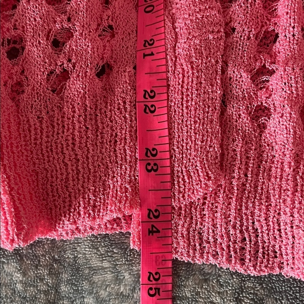 Anniewear Vibrant Pink Open-Knit Cardigan NWT - Picture 9 of 9